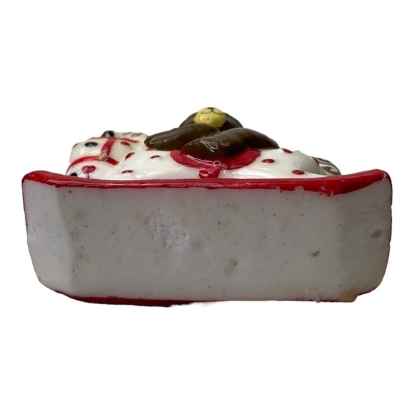 Vintage Christmas Bear On A Rocking Horse Candle - Picture 4 of 5